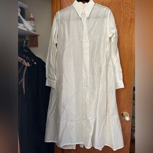 Vintage Yohji Yamamoto Y’s Off White Tent Shirt Dress Sz 3 (L)